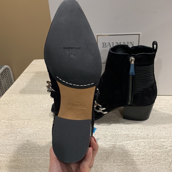 Balmain Ella Chain Booties - Picture 8 of 8